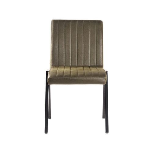 LABEL51 Eetkamerstoel Matz - Groen Microfiber - Set van 2