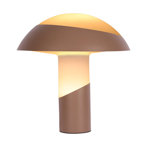 Atmooz tafellamp Toronto - bruin - Ø 30 x H 33 cm - geïntegreerde led