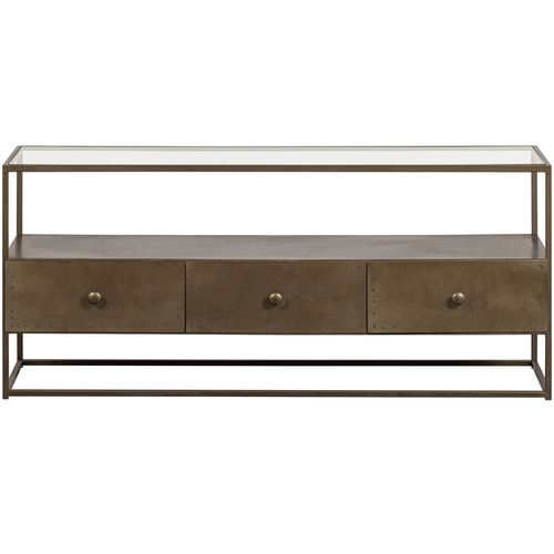 BePureHome tv-meubel Depart - Metaal - Antique Brass - 50x115x40 - vtwonen shop