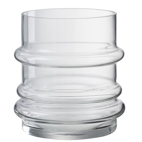 J-Line vaas Band - glas - transparant - small - Ø 15 cm