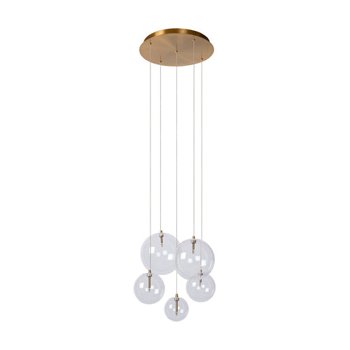 Atmooz hanglamp Camau 5 - antiek messing - Ø 35 x H 140 cm - G4