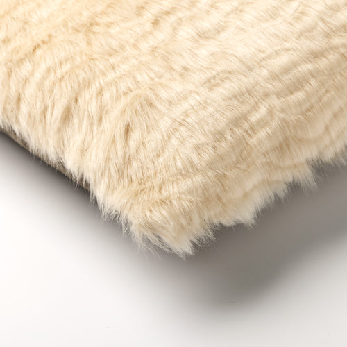 BENJA - sierkussen 45x45 cm - imitatiebont - Bleached Sand - beige