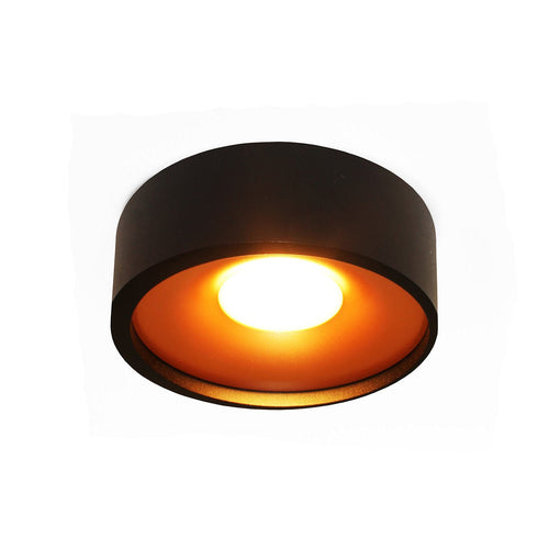 Artdelight plafondlamp Orlando - 1 lichts - 14  x 5   cm - zwart - goud - vtwonen shop