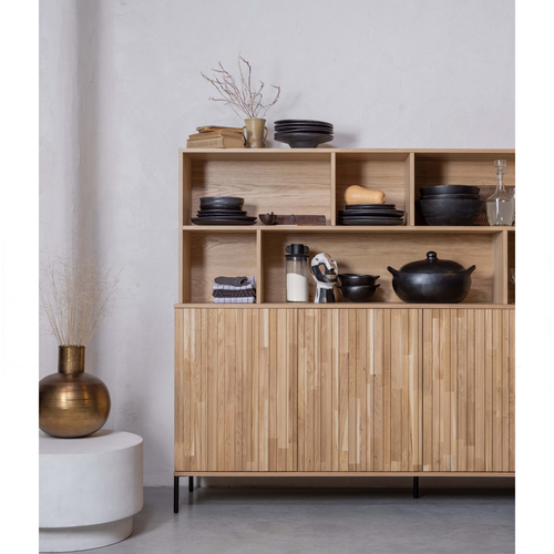 WOOOD dressoir New Gravure - Eiken - Naturel - 85x200x44 - vtwonen shop