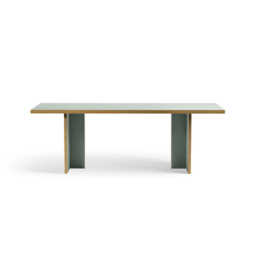 HKLIVING dinertafel rechthoekig – pale green – 220cm