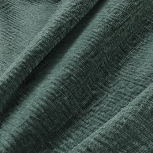 Sia Home - Grote hoekbank MYRA - getextureerd fluweel dennengroen 280cm