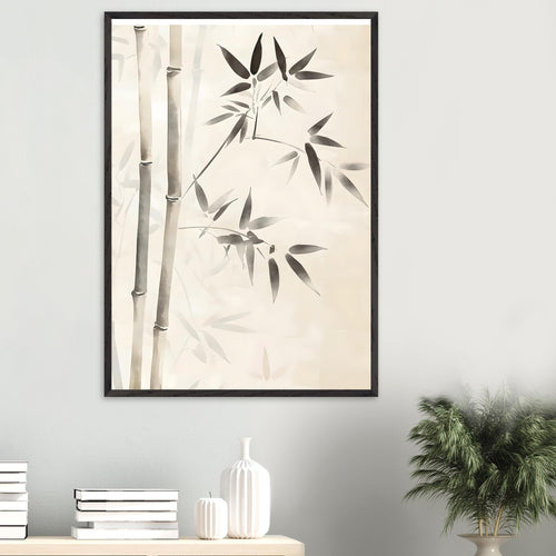 Artfulprints Poster Boho – Bamboo lines   - 30x40 cm - beige
