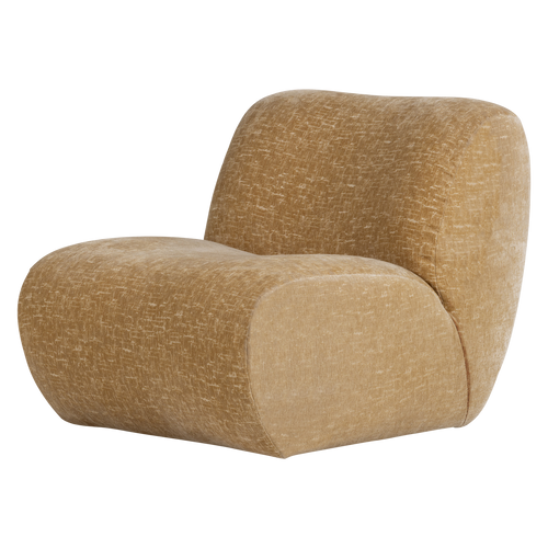 WOOOD fauteuil craquelé Nomu - Velvet - Lichtgeel - 74x76x92