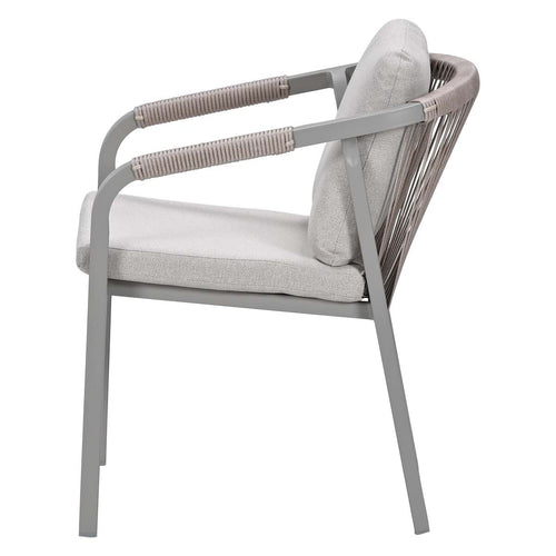 Garden Impressions Tuinstoel Milou stapelbaar taupe - 4 stuks