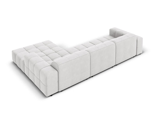 Cosmopolitan Design rechter hoekbank Chicago 4-zits, flueel geld - 167x294x78cm