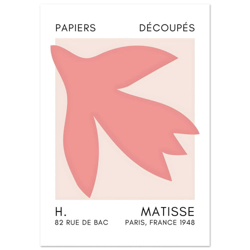 Artfulprints Poster Matisse – Shapes in the air taupe   - A4 21x29.7 cm - Taupe