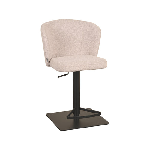 LABEL51 Barkruk Wave - Naturel Bouclé - Zithoogte 55–82cm - vtwonen shop