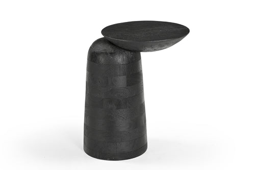 Giga Meubel Bijzettafel Ebbe - Zwart - Mangohout - 43x34cm - vtwonen shop