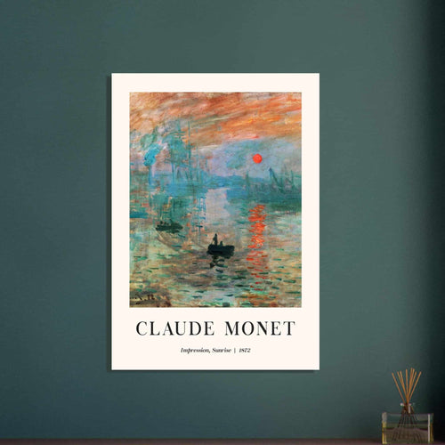 Artfulprints  Claude Monet - Impression sunrise   poster 70x100 cm - vtwonen shop