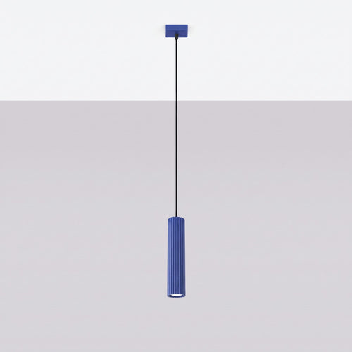Sollux Lighting Hanglamp KARBON 1 ultramarijn - 8x8x118cm