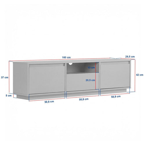 Calicosy - Tv-meubel LUME - Wit 160x30x42 cm