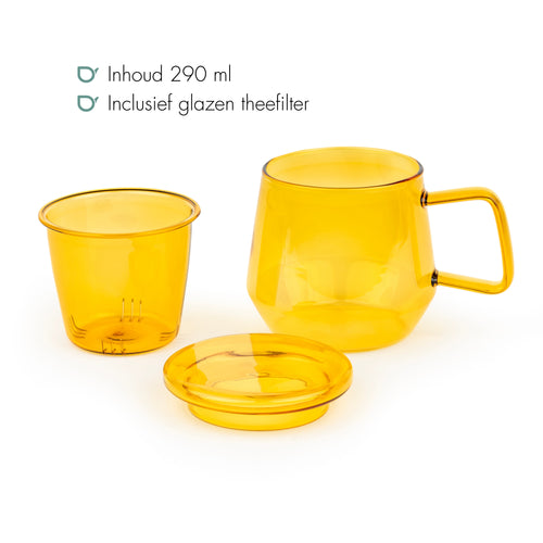 Bredemeijer -Tea for one Livorno glas amber 290ml - vtwonen shop