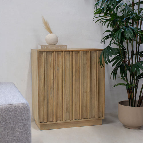 Giga Meubel Dressoir Nika - Mangohout - Naturel - 80x40x91cm - vtwonen shop