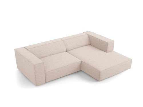 Cosmopolitan Design rechter hoekbank Arendal 3-zits, chenille, beige - 166x224x70cm