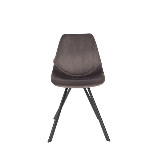Dutchbone Franky Eetkamerstoelen Grijs - Set van 2