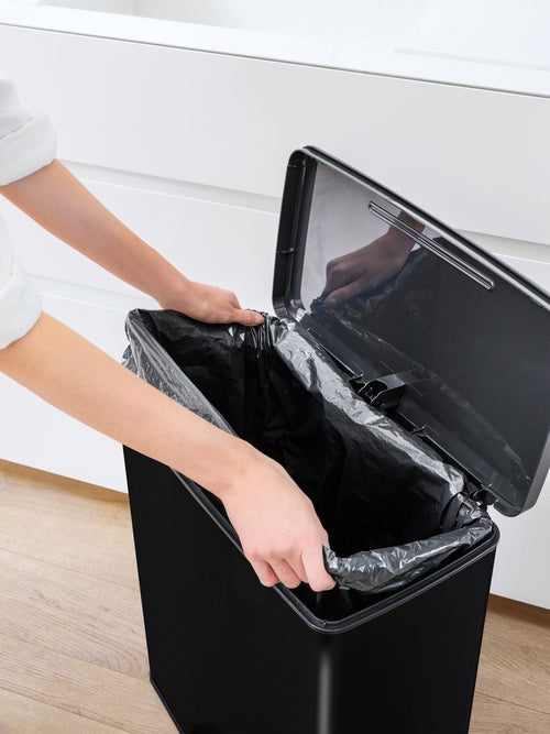 Curver Decobin Prullenbak - 65L - Rechthoekig - Zwart - vtwonen shop