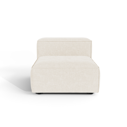 Sia Home - Modulaire fauteuil CUBI - Chenille fluweel - Crème - 90cm