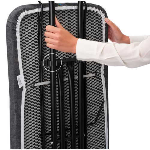 Brabantia Strijkplank C, 124x45 cm, solide stoomunithouder - Titan Oval