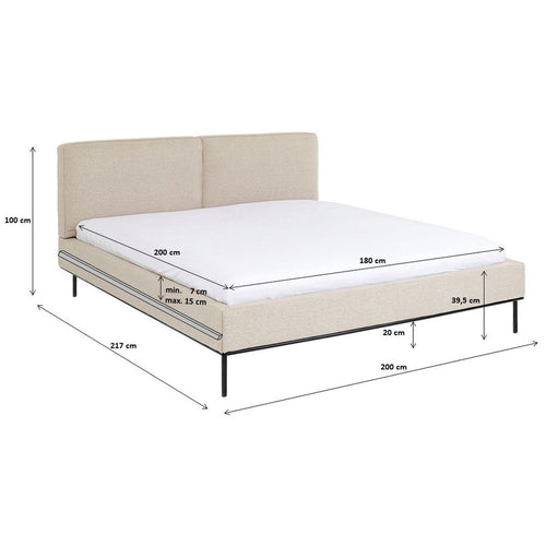 Kare Design Bed East Side - 180x200cm - beige