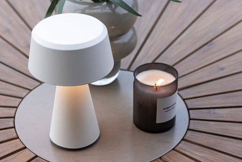 Rebellenclub Tuin Tafellamp Waver - ø15cm - Wit