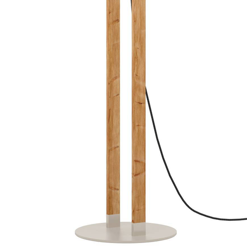 EGLO vloerlamp Cawton - e27 - 134,5 cm - grijs/bruin - staal/hout - vtwonen shop