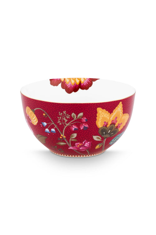 Pip Studio - Blooming Tales Fantasy Dark Red - Ontbijtset - Serviesset 3-delig