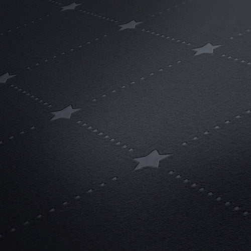 Livingwalls behang sterren zwart - 53 cm x 10.05 m - AS-379852