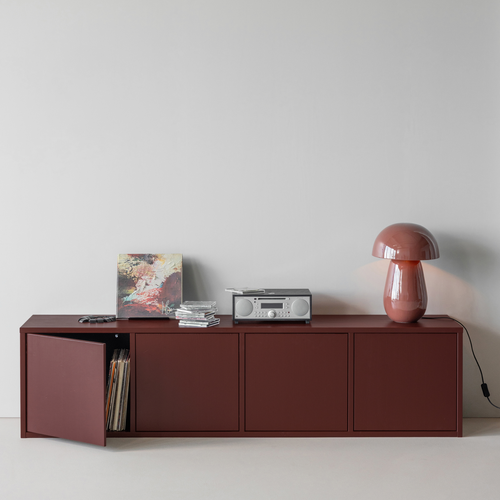 WOOOD tafellamp Lumor - Metaal - Hoogglans Lichtroze - 44x31x31