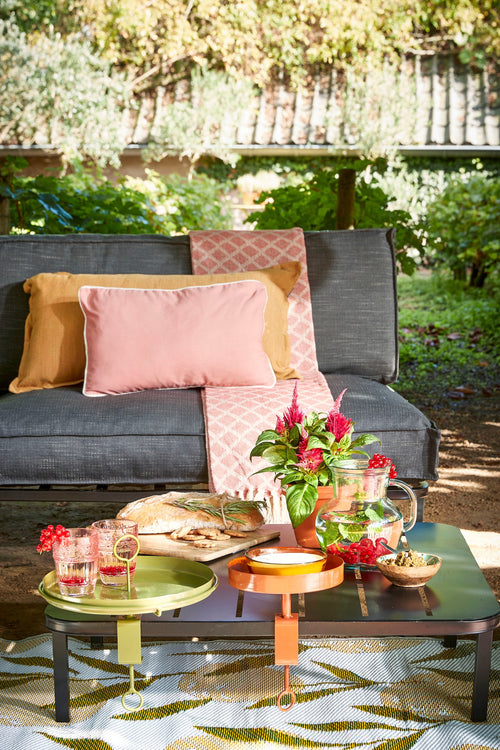 Mica Decorations Aston Dienblad met Klem - H30 x Ø31 cm - Metaal - Donkergroen - vtwonen shop