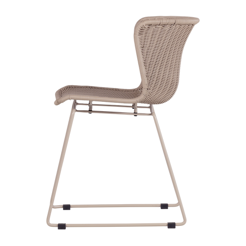 WOOOD tuinstoelen Wings - Zand - Kunststof - 78x55x54 - Set van 2
