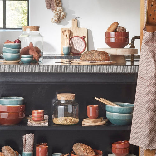 Mica Decorations Duko Serveerplank Vierkant Bruin voor Keuken en Tafel - Snijplank van FSC®-gecertificeerd Mangohout - Met Handvat en Touwtje om op te