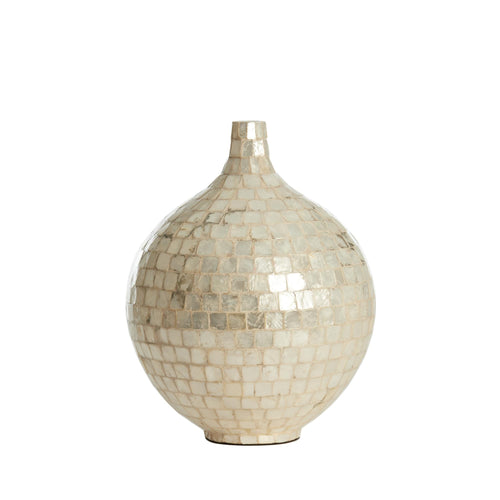 Light & Living vaas Elorza - wit - Ø28cm - vtwonen shop