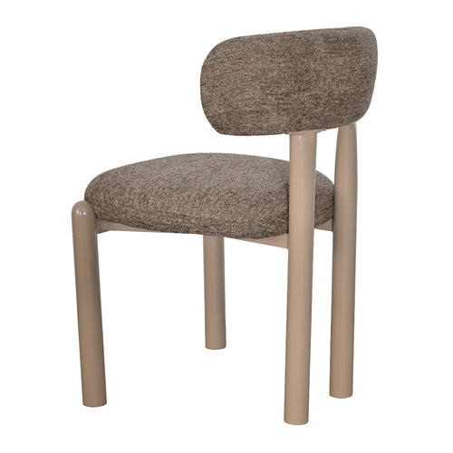 DÉJA Living Eetkamerstoel Thijn - Taupe Stof - 56x52x79cm - Set van 2