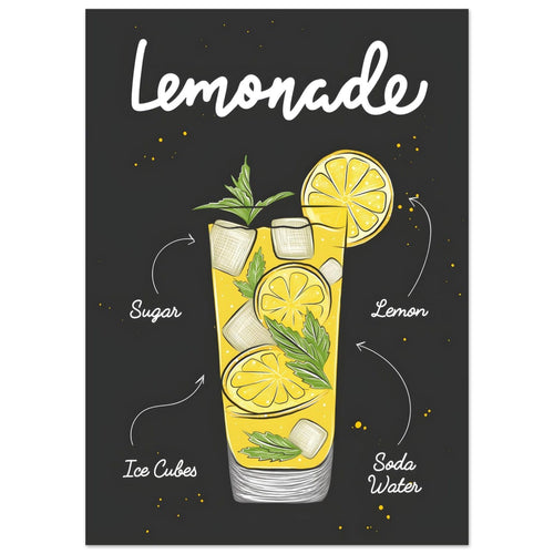 Artfulprints  Lemonade II – Illustratie   poster 50x70 cm