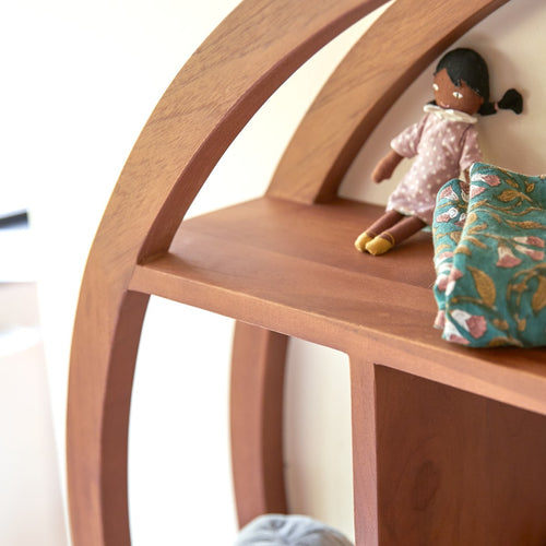 Tikamoon Wandplank voor kinderkamer van massief teakhout - Naturel