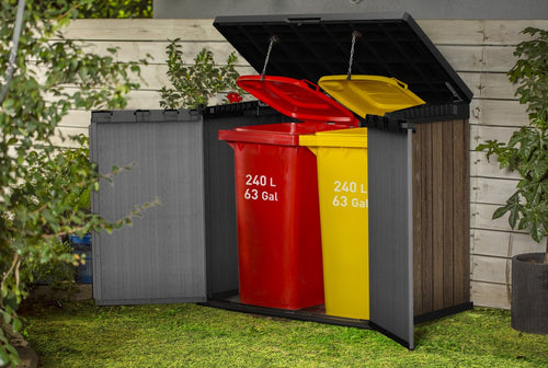 Keter Store It Out Darwin Opbergbox - 1100L - 141x82x117,5 cm - Walnut Bruin - vtwonen shop