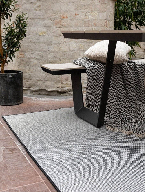 Buitenkleed Mono - Zwart/wit -  dubbelzijdig - EVA Interior - 240 x 340 cm