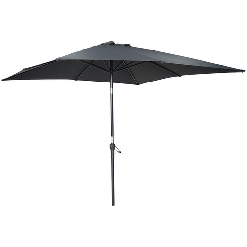 Garden Impressions stokparasol Lotus donker grijs 250x250 cm