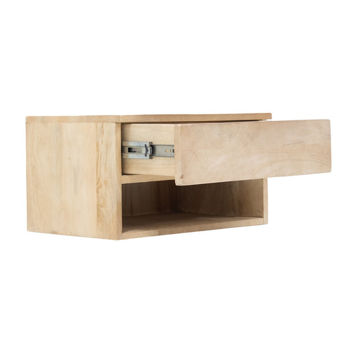 Giga Meubel Nachtkastje Tessa - Naturel - Mangohout - 45x30x25cm - vtwonen shop