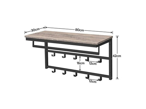 Ylumen kapstok Wesly -  30  x 42   cm - zwart grijs - vtwonen shop