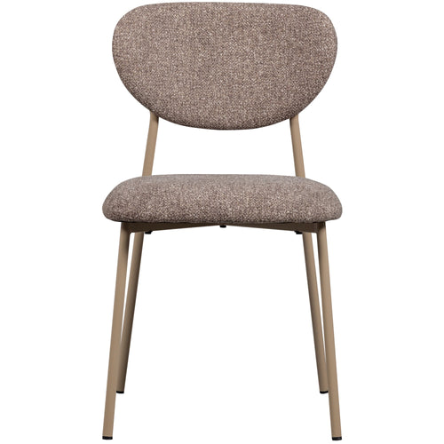 WOOOD eetkamerstoelen Valor - Polyester - Zand- Set van 2