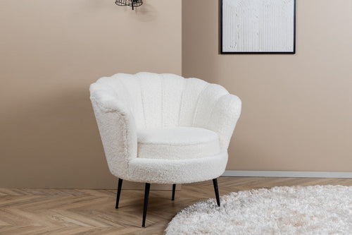 BRAM Fauteuil Ilora - Wit Teddy - vtwonen shop