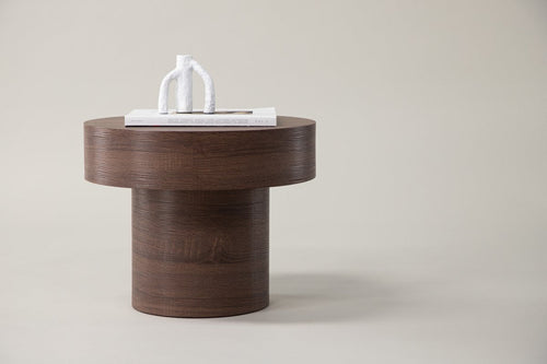 Rebellenclub Bijzettafel Medle - ø50 cm - Walnoot