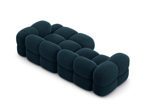 Cosmopolitan Design rechter hoekbank Loretto 3-zits, flueel diepe olie - 147x250x68cm