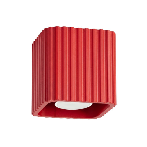 Sollux Lighting Plafondlamp RIFF 1 rood GU10 - 10x10x10cm